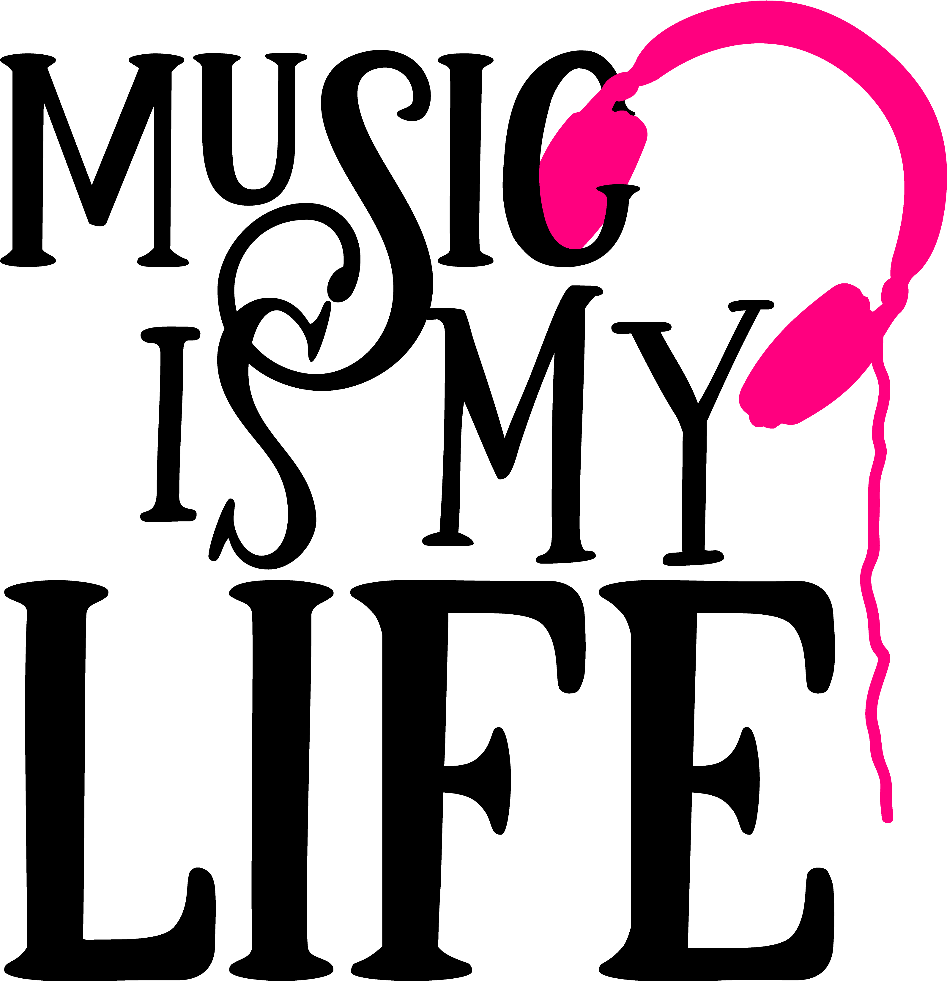 Music Is My Life Svg (3600x3600), Png Download