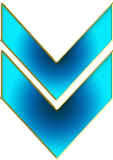 Double Arrow Cyan Down - Cyan Arrow (591x591), Png Download