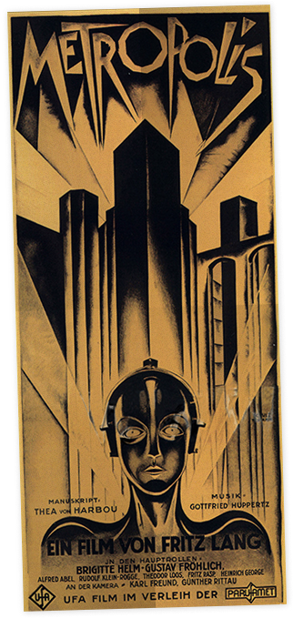 From Psycho To Jurassic Park - Fritz Lang In Metropolis (460x678), Png Download