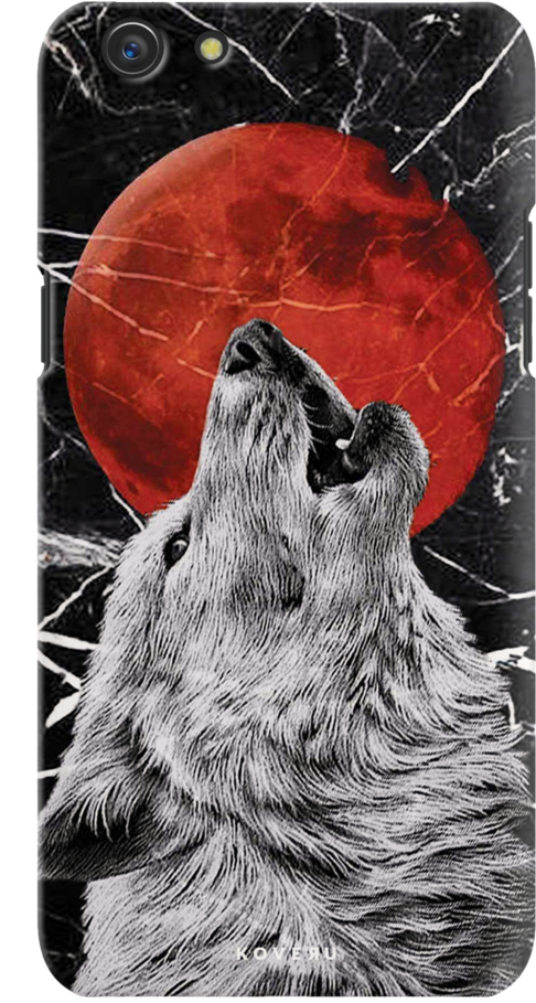 Wolf Howling Marble Cover Case For Oppo F1s - Grizzly Bear (1024x1024), Png Download