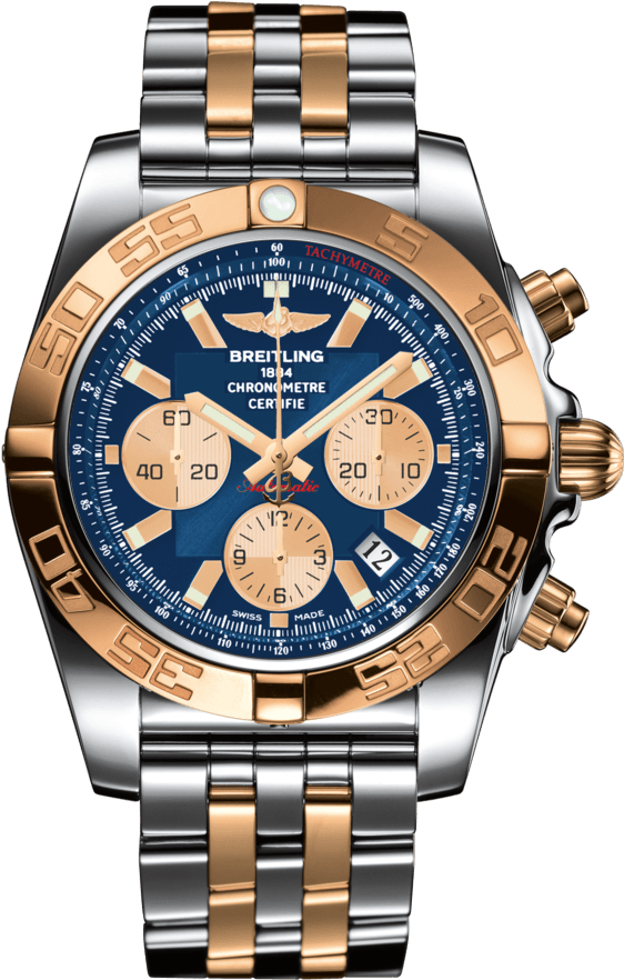Chronomat 44 Steel & Gold - Breitling Chronomat (768x1024), Png Download