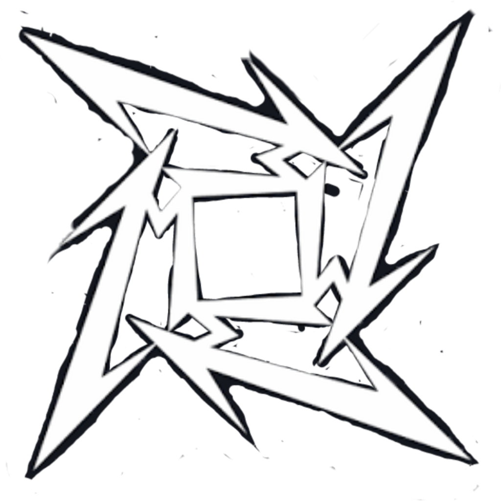 Metallica Sticker - Line Art (1024x1052), Png Download