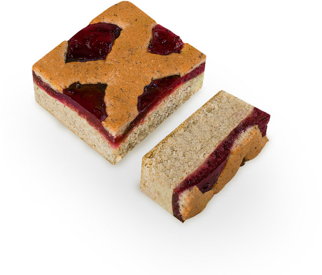 Linzer Slice - Fruit Cake (700x590), Png Download