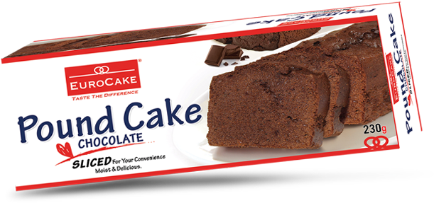 Eurocake Sliced Pound Cake Chocolate - Chocolate (630x630), Png Download