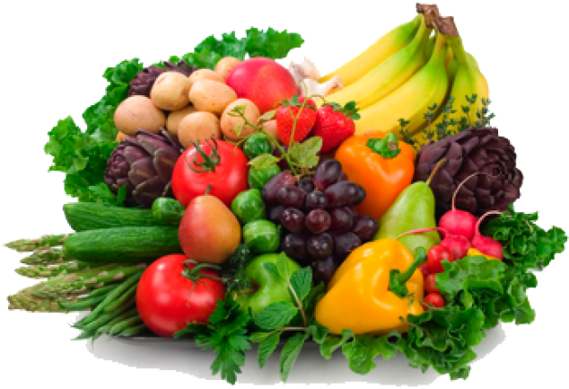 Fruits Amp Vegetables Clipart Png - Fruit & Vegetable Png (640x480), Png Download