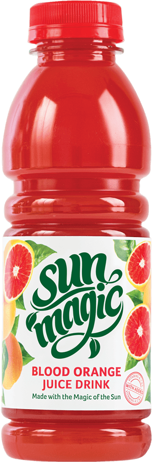 Sunmagic 500ml Blood Orange Juice Drink - Plastic Bottle (1200x938), Png Download