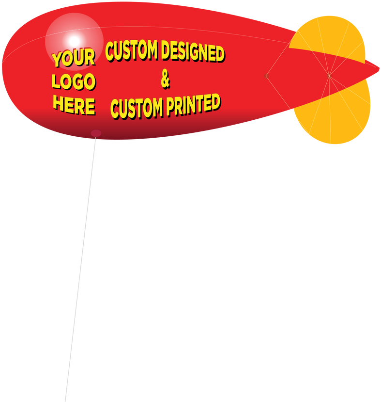 Custom Helium 10ft Advertising Blimp - Rigid Airship (1280x1280), Png Download