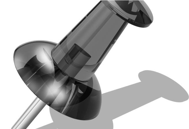 Gray Push Pin - Drawing Pin (778x445), Png Download