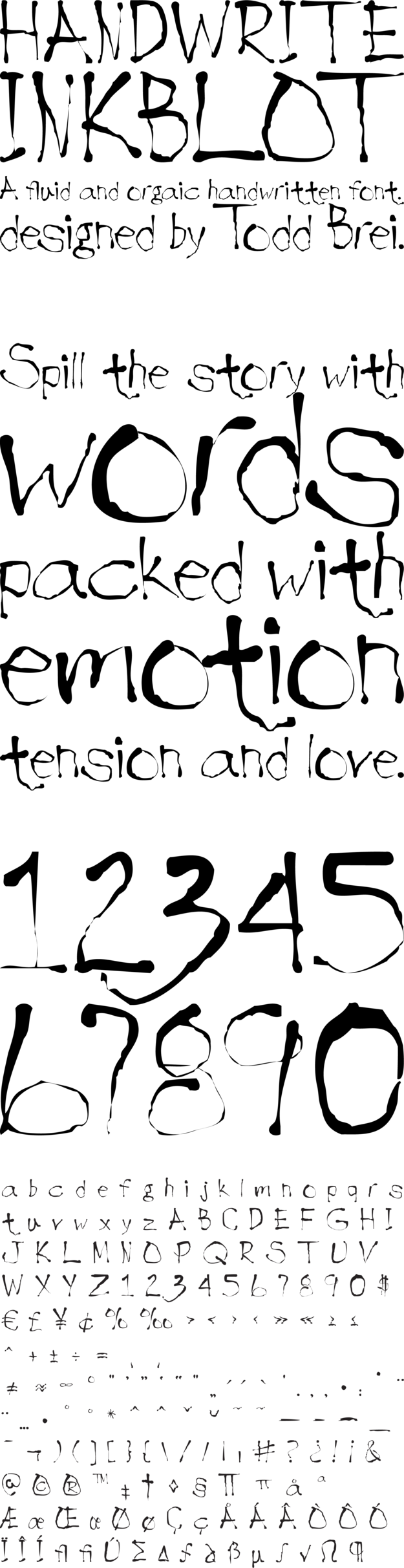 Handwrite Inkblot Billboard Billboard - Slow Fish (625x2425), Png Download