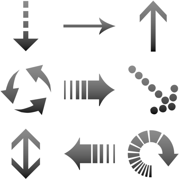 Classic Arrows Icon In Style Simple Black Gradient - Circle Arrow (660x660), Png Download