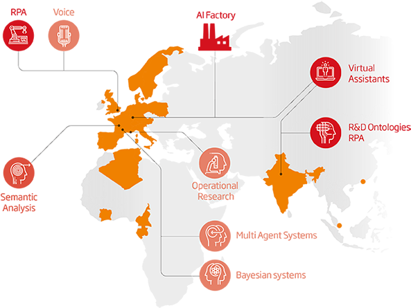 Artificial Intelligence Expertises - Iran And Europe Map (650x487), Png Download