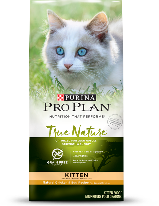 Purina Pro Plan Cat Food Grain Free (600x688), Png Download