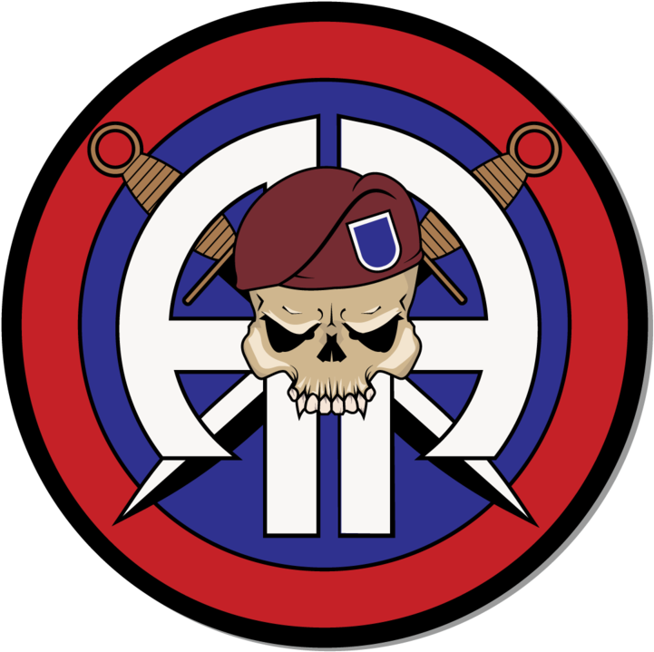 82nd Double Aa's And Skull Drink Coaster - Emblem (760x760), Png Download