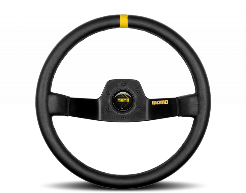02 Leather Steering Wheel - Momo Mod 80 (800x661), Png Download