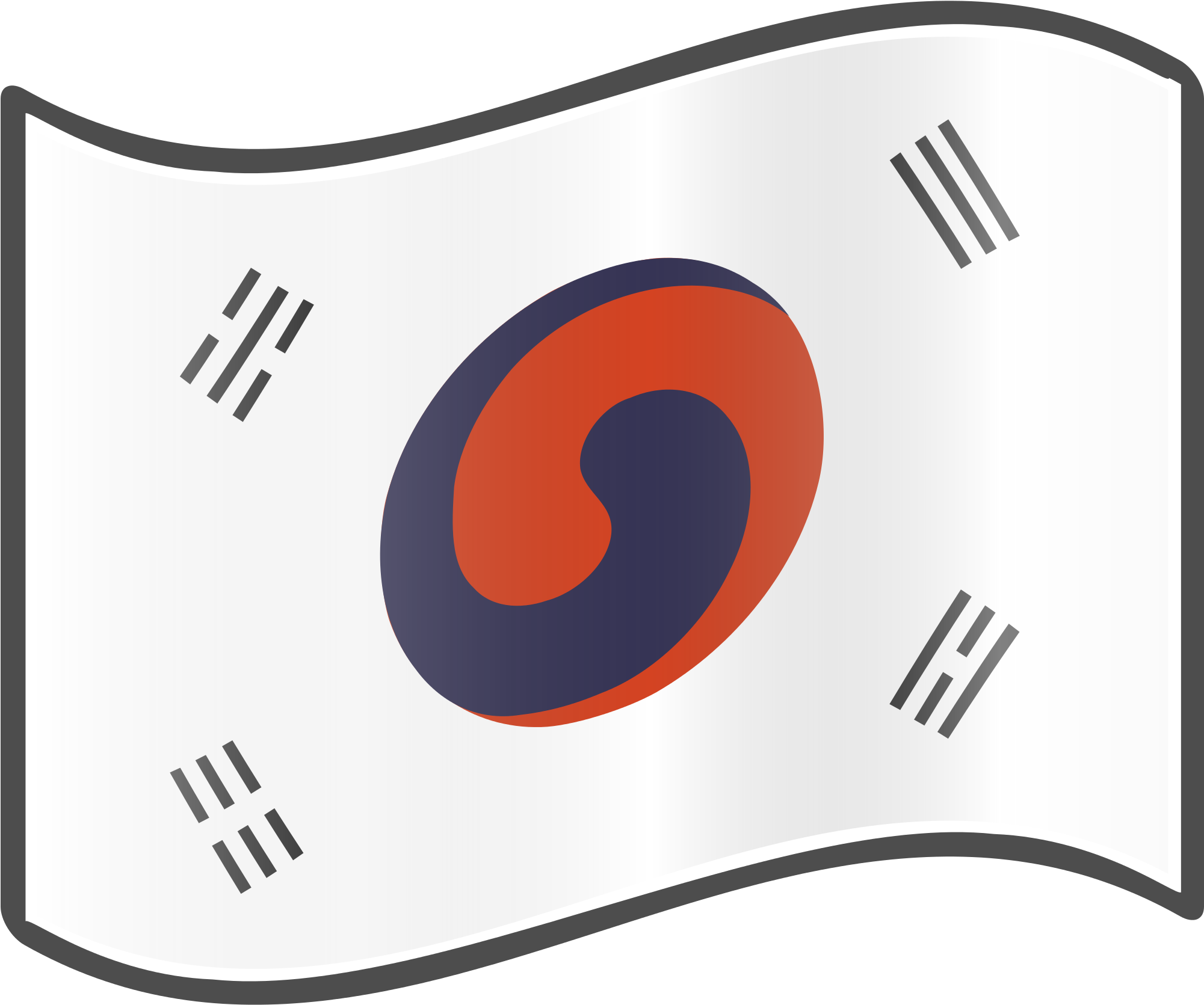 Open - Korean Flag (2000x2000), Png Download