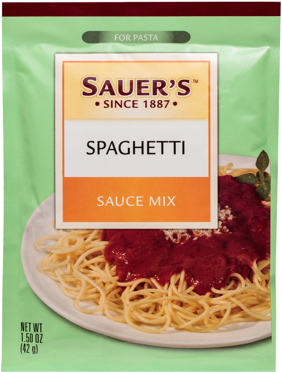 Sauer's Spaghetti Sauce Mix - Capellini (1013x1300), Png Download