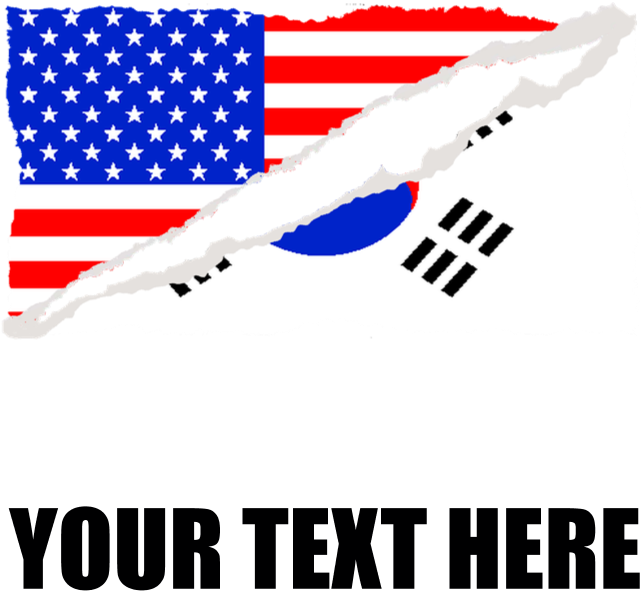 Korean American Flag Classic Thong - Virginia Silhouette (700x700), Png Download