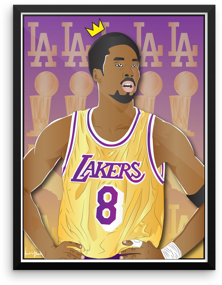 Legend Kobe Frame - Los Angeles Lakers (1000x1000), Png Download