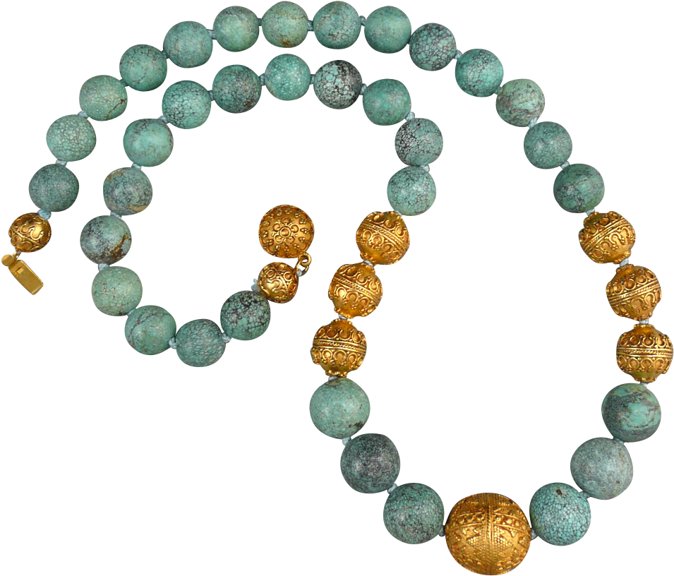 This Is A Beautiful Old Chinese Turquoise Necklace - Bracelet (954x954), Png Download
