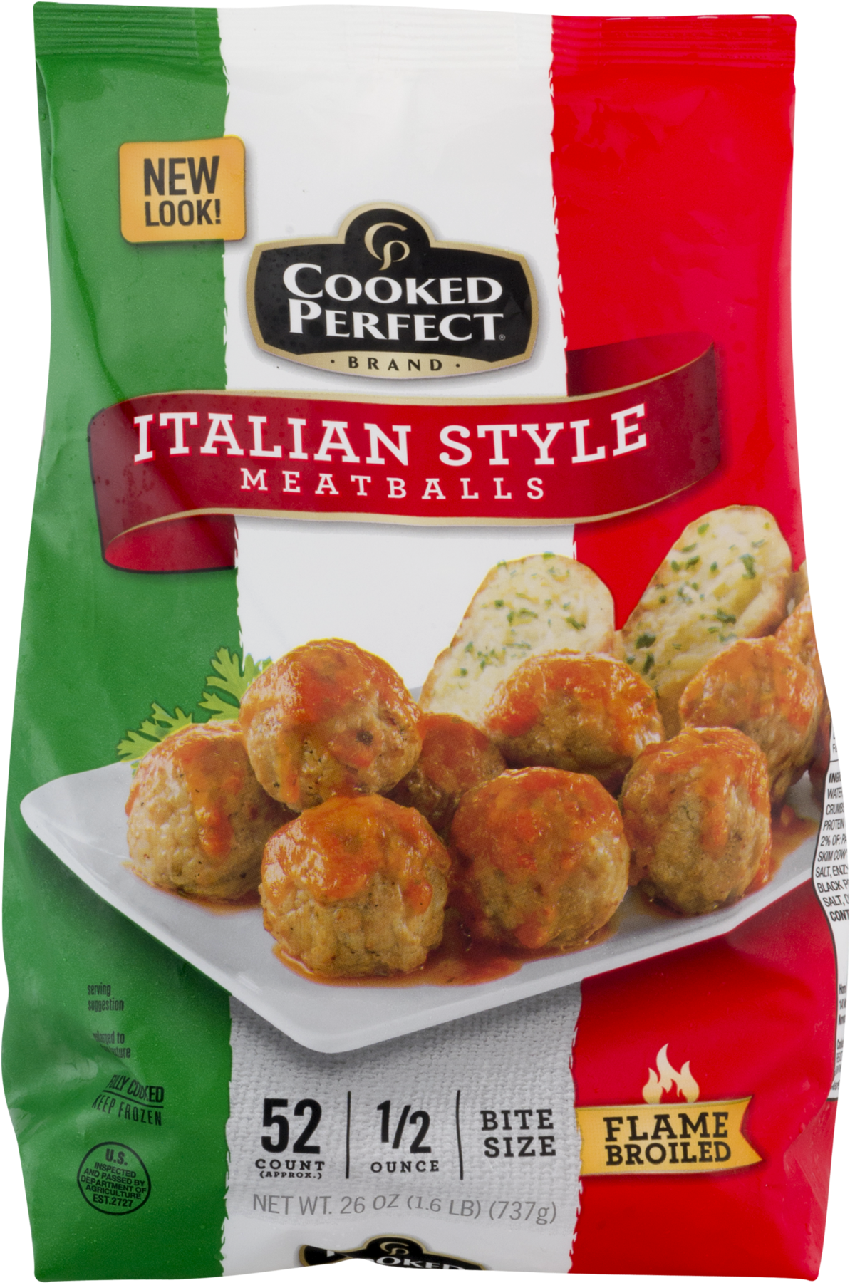 Cooked Perfect Italian Style Bite Size Meatballs, 52 - Cooked Perfect Italian Style Meatballs 26 Oz (1800x1800), Png Download