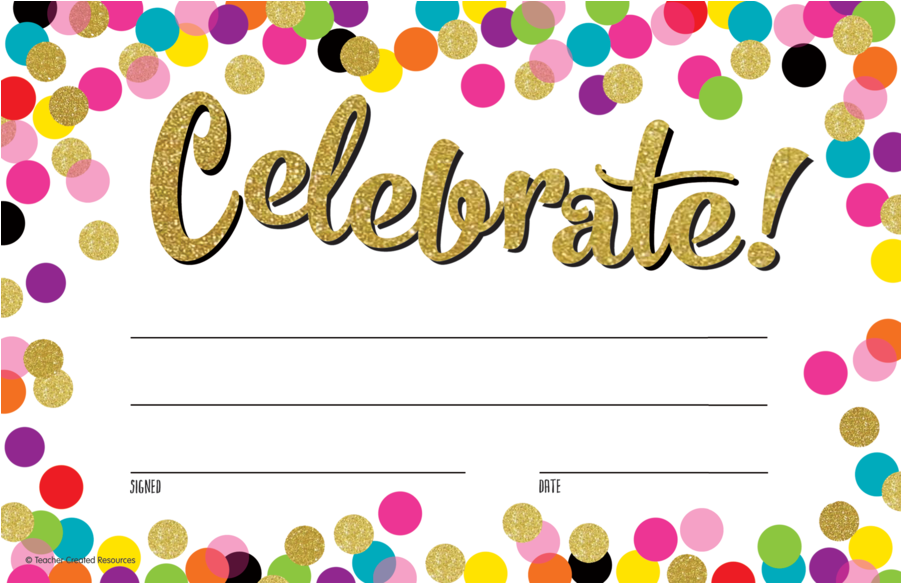 Tcr8892 Confetti Celebrate Awards Image - Teacher (900x900), Png Download