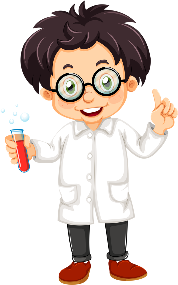 Profissões E Ofícios Scientist Cartoon, Clipart, Owl - Community Helpers Scientist (632x1024), Png Download