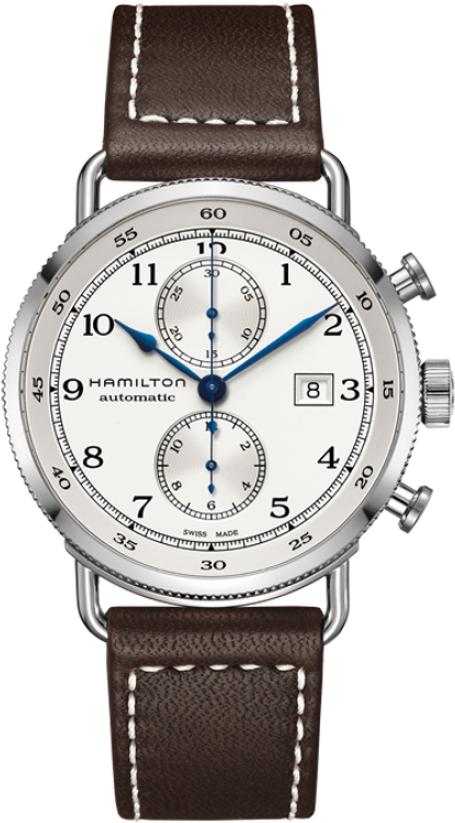 Khaki Navy Pioneer Auto Chrono Auto Chrono - Montre Hamilton Navy Pioneer (551x840), Png Download