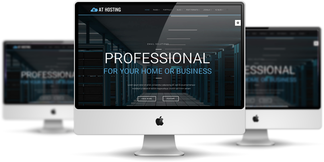 Hosting Joomla Template Desktop - Joomla Quickstart Template Free (1129x567), Png Download