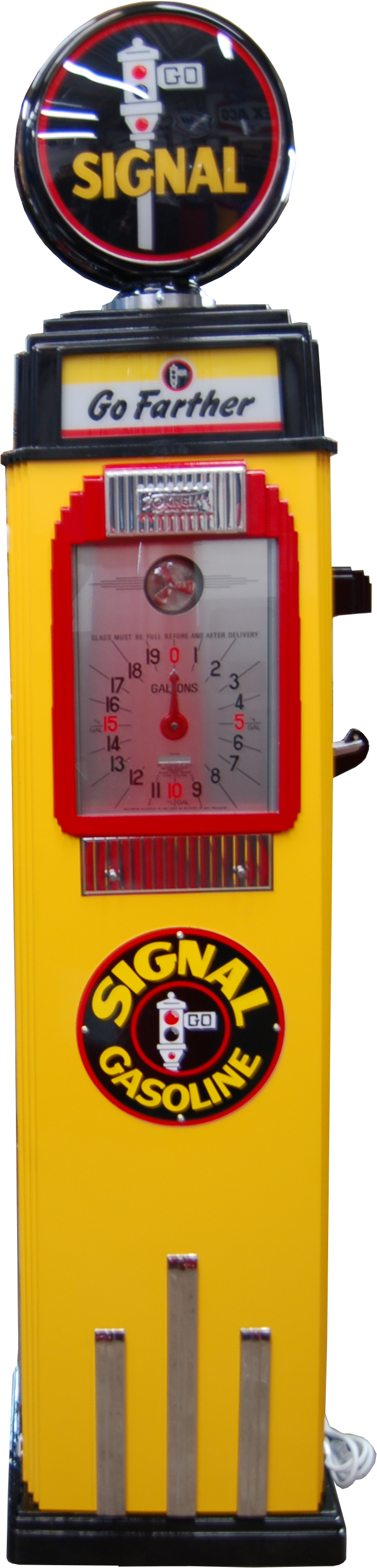 Tokheim 36b Clock Face Pump-yellow & Black - Machine (1264x3008), Png Download