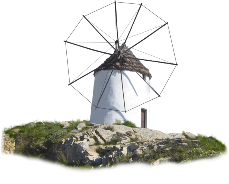 Publicat De Eu Ciresica La - Greek Windmill (800x662), Png Download