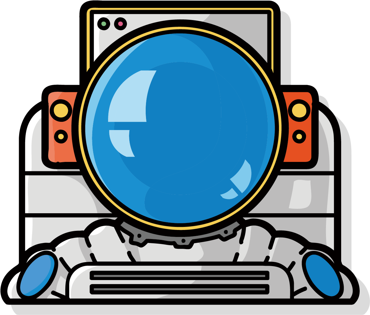 Computer Graphics Astronaut Hand Painted Career Development (1500x1500), Png Download