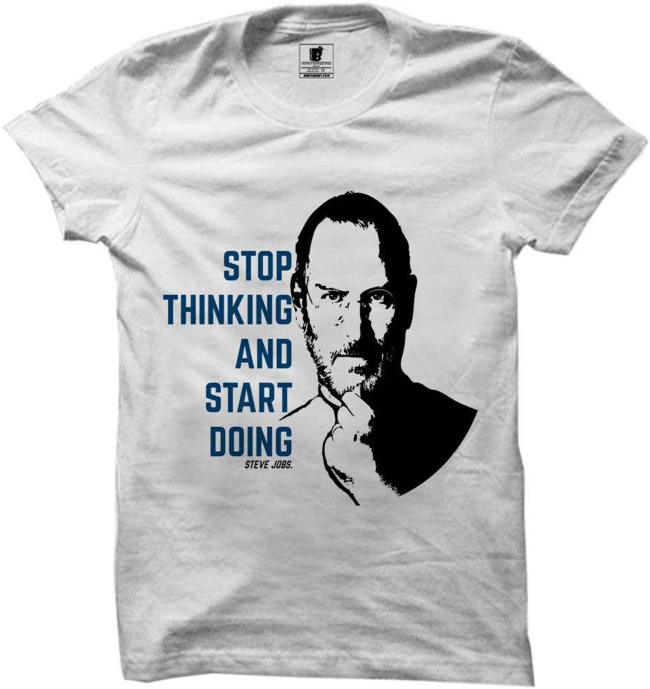 Steve Jobs White Half Sleeve T-shirt - Chacha Vidhayak Hai Hamare T Shirt (1000x1000), Png Download