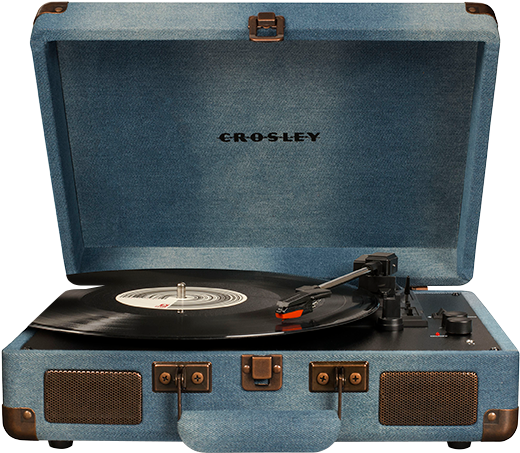 Crosley Cruiser Deluxe Turntable Denim - Crosley Cruiser (640x510), Png Download