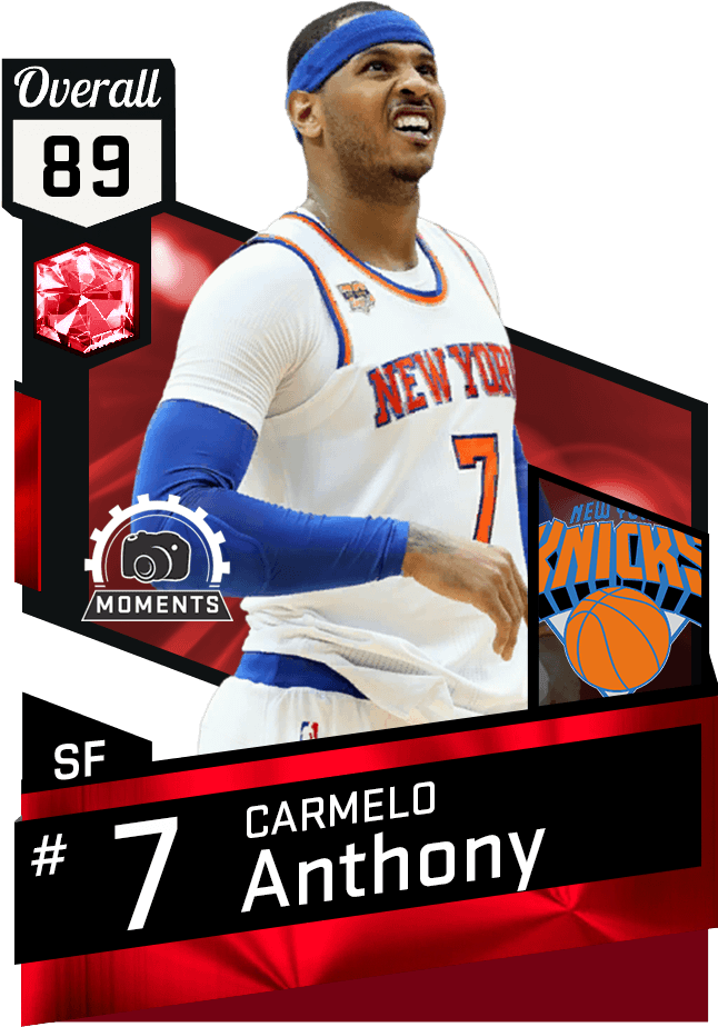 Carmelo Anthony - Jeremy Lin 2k18 Rating (651x941), Png Download