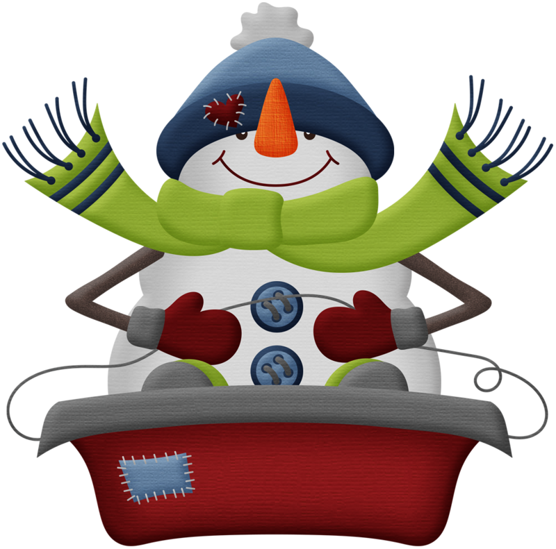 ○‿✿⁀winter‿✿⁀○ - Clip Art Winter Snowmen (800x791), Png Download