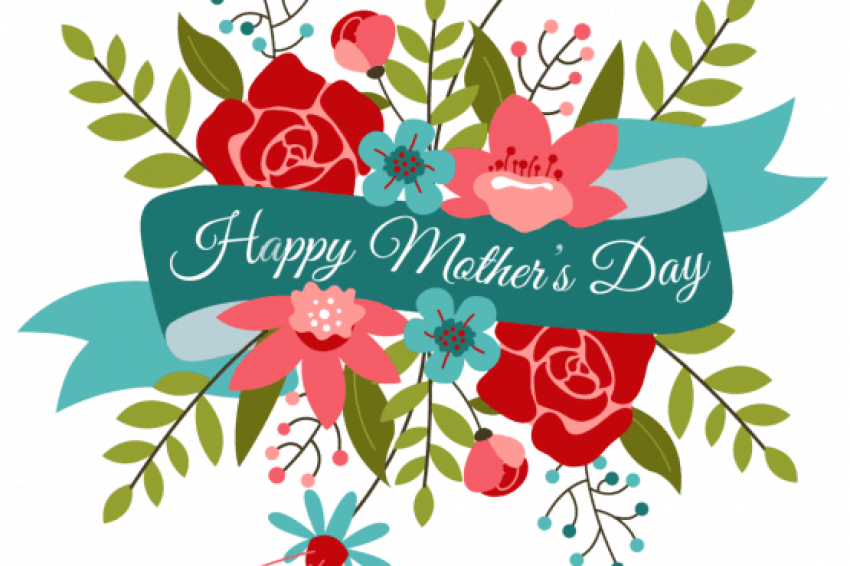 Free Png Download Happy Mother's Day - Mothers Day Clipart (850x566), Png Download