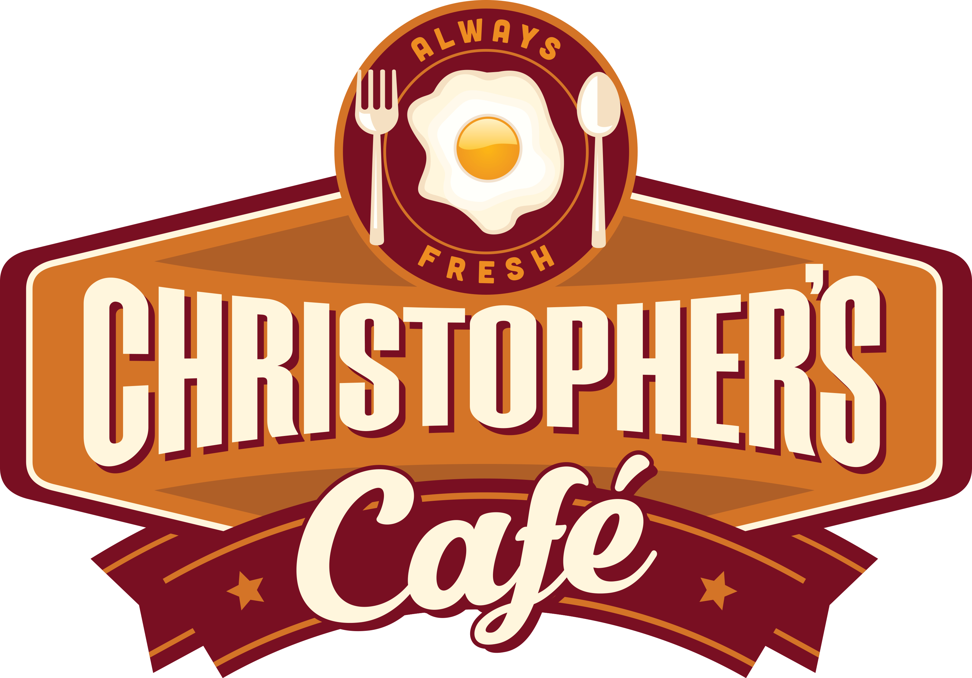 Breakfast Cafe Logo (3192x2227), Png Download