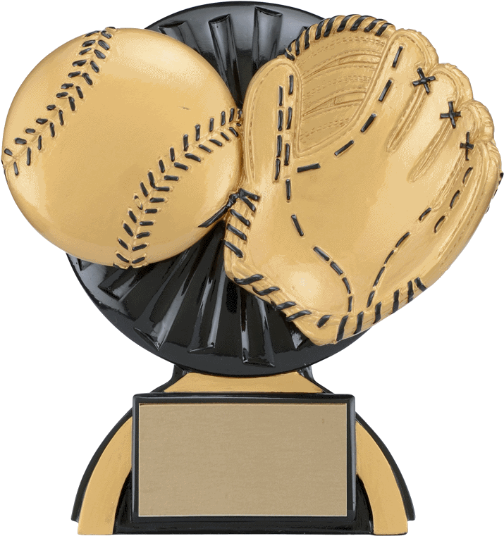 Galaxy Baseball Ball And Glove Resin - Galaxy Series Trophies (754x800), Png Download