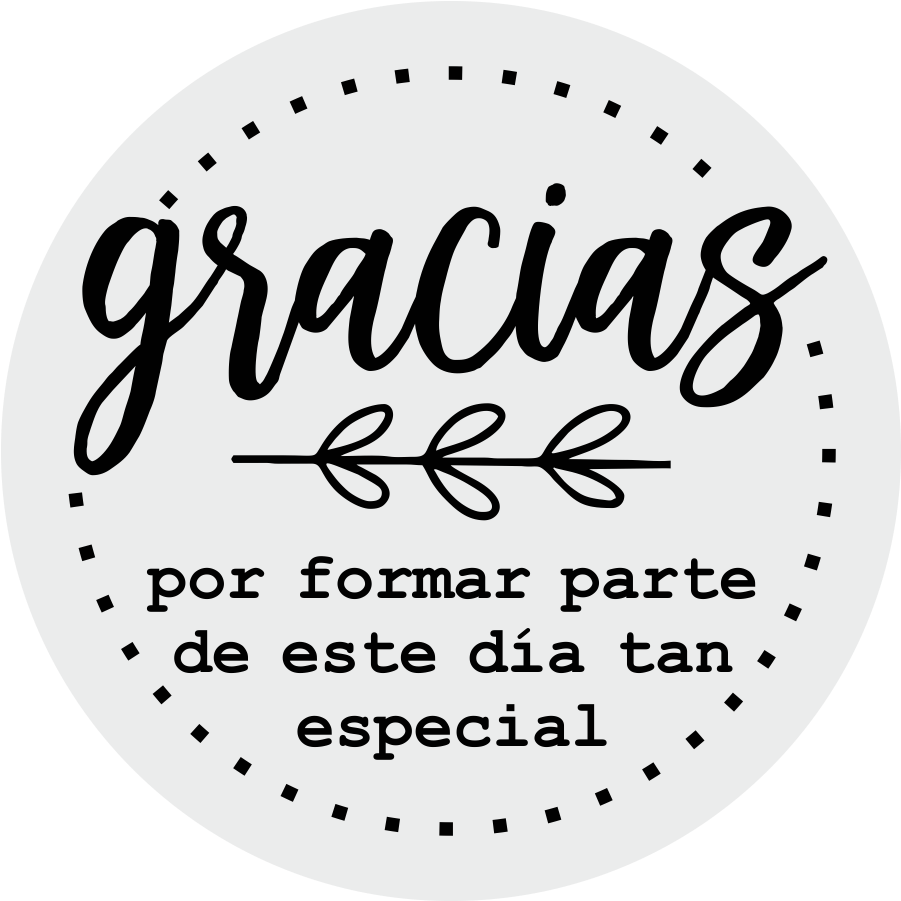 Sellos Para Boda Gracias Ii Mintha Estudio - Circle (1080x1080), Png Download