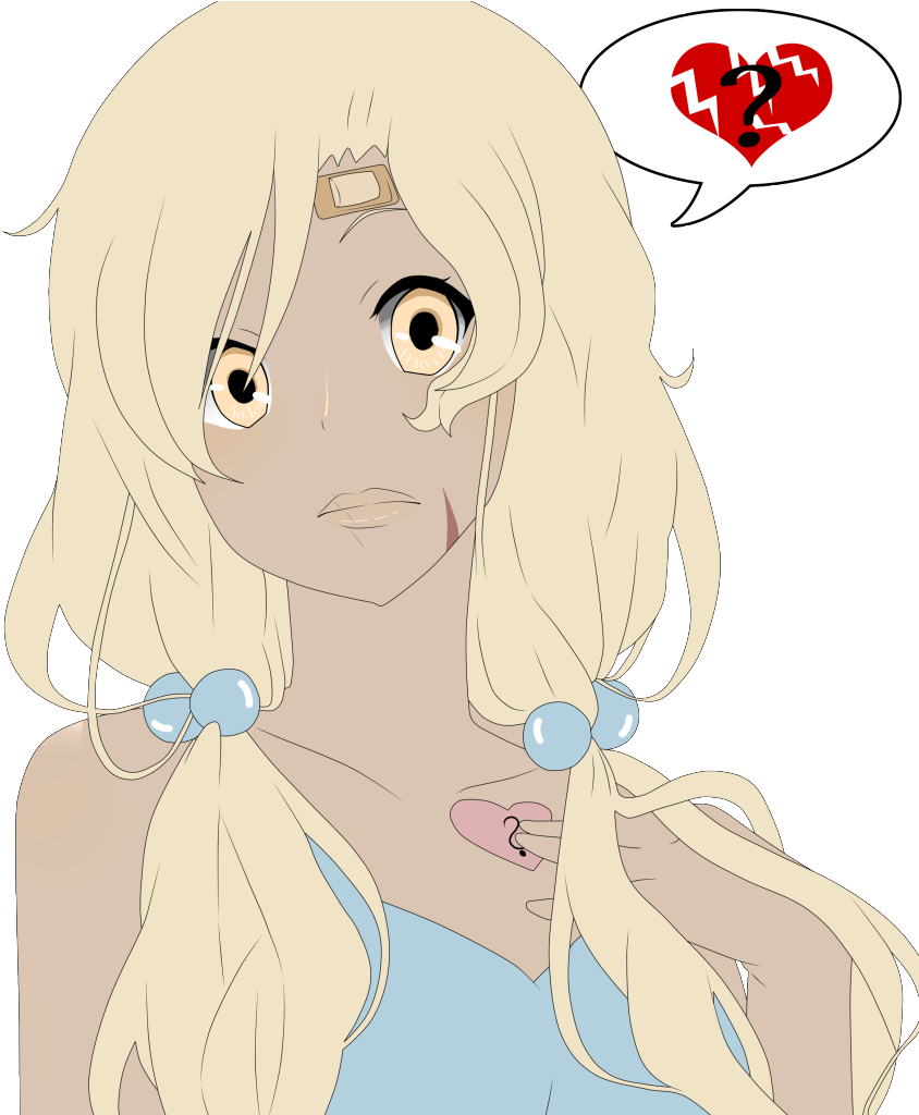 Broken Heart Bandaid Photo - Chica De Anime Bailando Gif (927x1023), Png Download