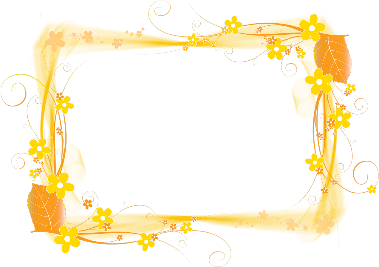 Marco De Foto Con Flores Amarillas Png - بطاقة تهنئة مولود جديد (1280x897), Png Download