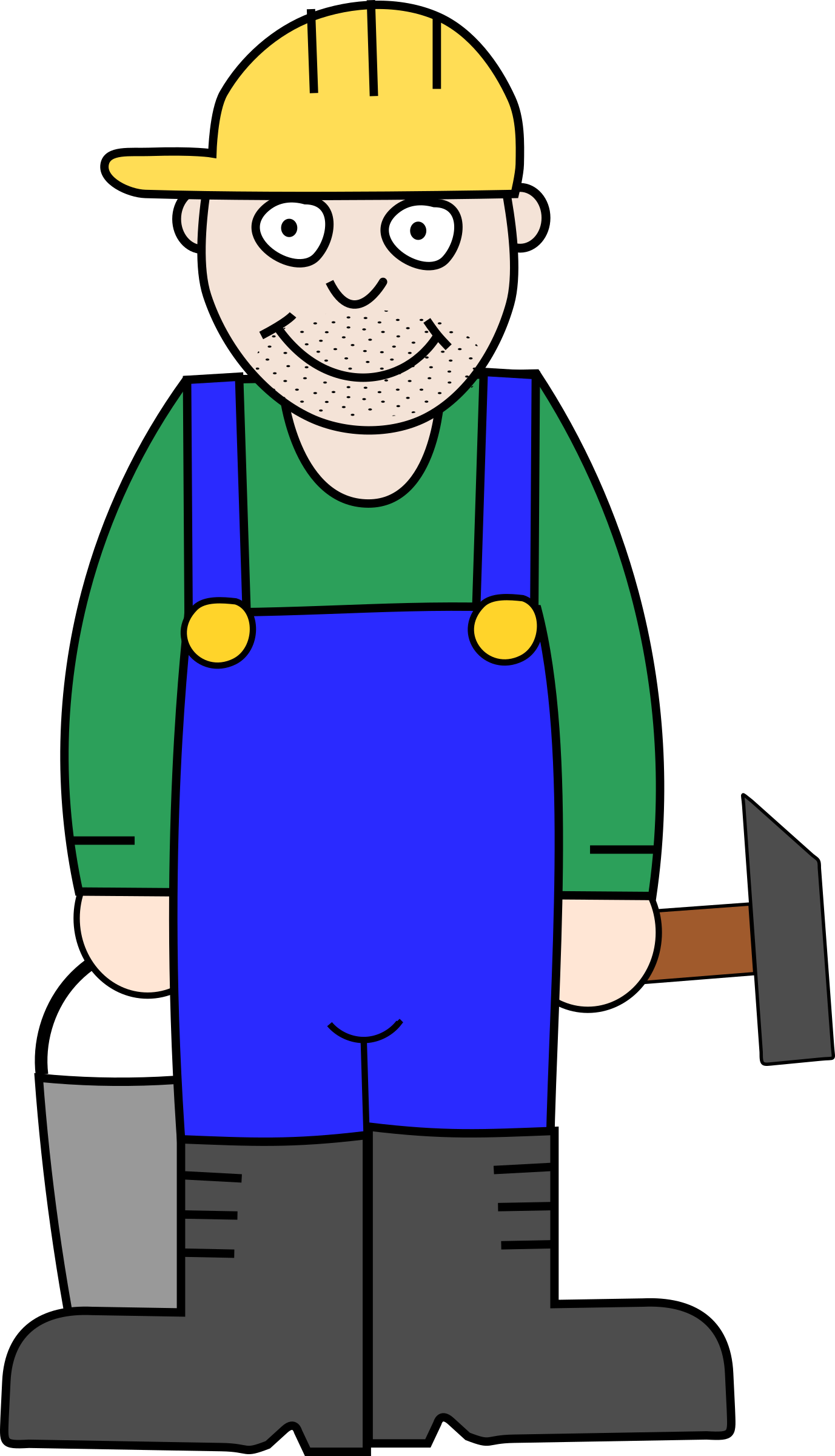 Carpenter Rasp Clipart Png - Builder Clip Art (1377x2400), Png Download