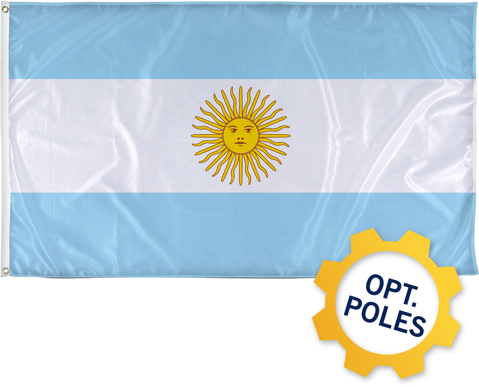 Argentina Flag W/ Optional Flagpole - Flag (1829x1600), Png Download
