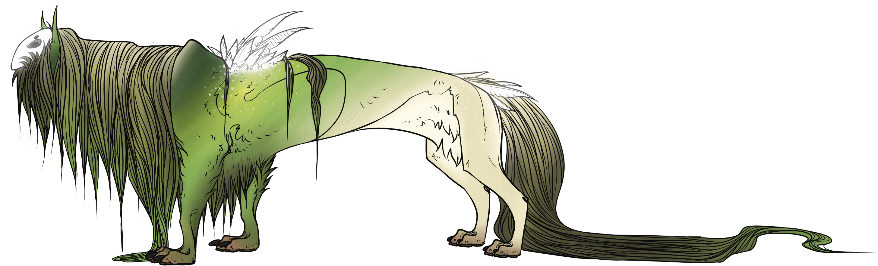 Forest Spirit - Illustration (2912x884), Png Download