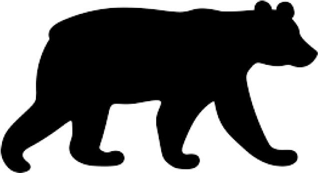 Black Bear Clipart Silhouette Pattern - Bear Silhouette (640x480), Png Download