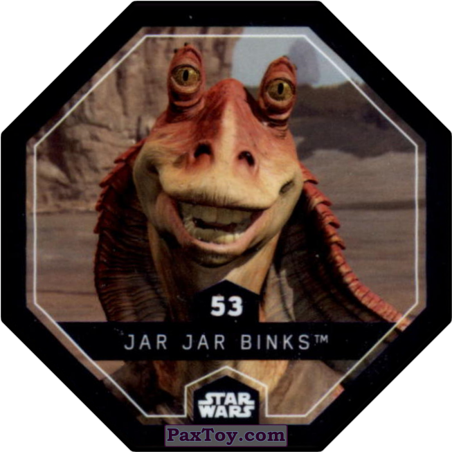 Карточка, Фишка / Pog / Cap / Tazo - Star Wars Jar Jar Binks (664x664), Png Download