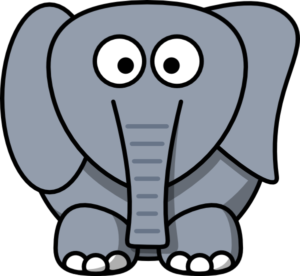 Small - Elephant Cartoon (600x551), Png Download