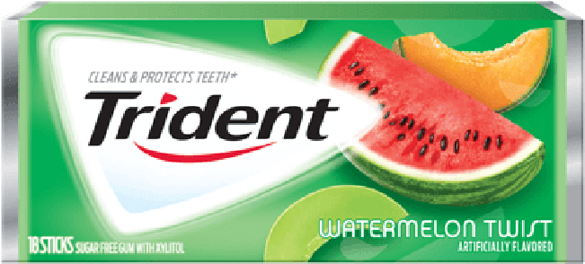 Trident Gum Watermelon Twist - Trident Watermelon Gum (650x650), Png Download