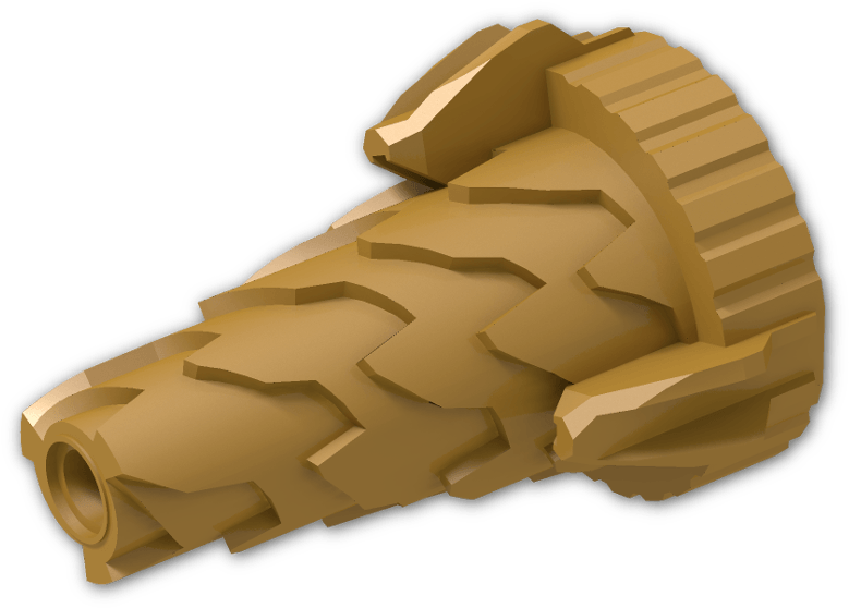 Cone 4 X 4 X 6 Jagged With Inner Gear 24 Teeth - Wood (800x600), Png Download