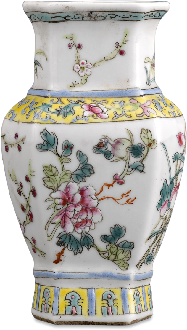Famille Rose Chinese Porcelain Vase - Chinese Vase Png (1250x1250), Png Download